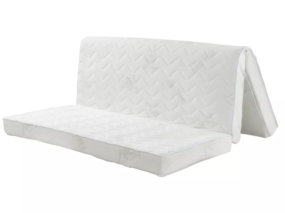 Matelas 140 x 190 cm mousse BZ aloe vera ép.12cm - FIESTA de NATUREA