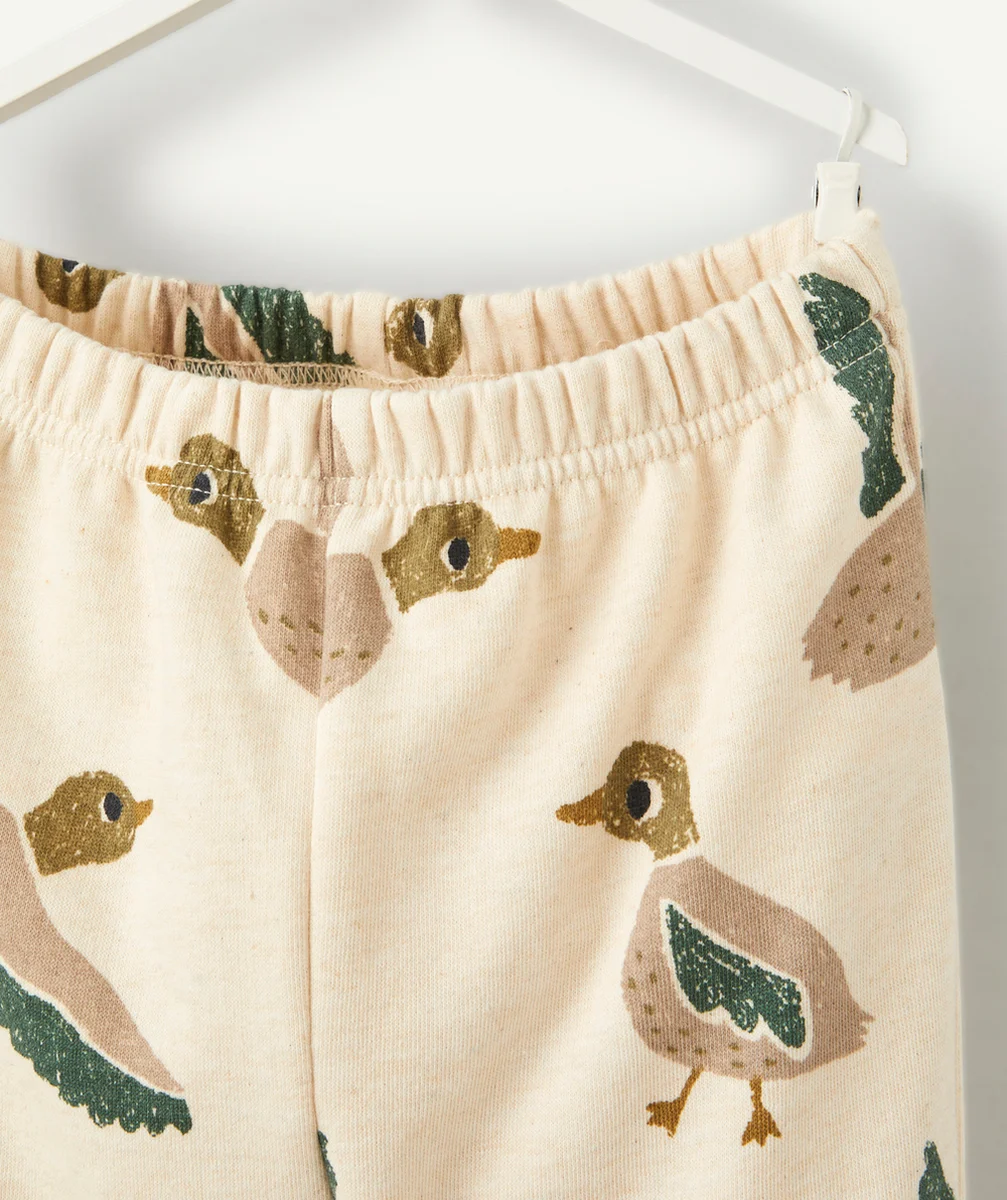 JOGGING BÉBÉ GARÇON EN FIBRES RECYCLÉES IMPRIMÉ AVEC OISEAUX