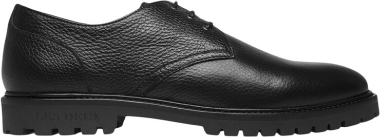 Les Deux Thatcher Grain Derby Shoe Black