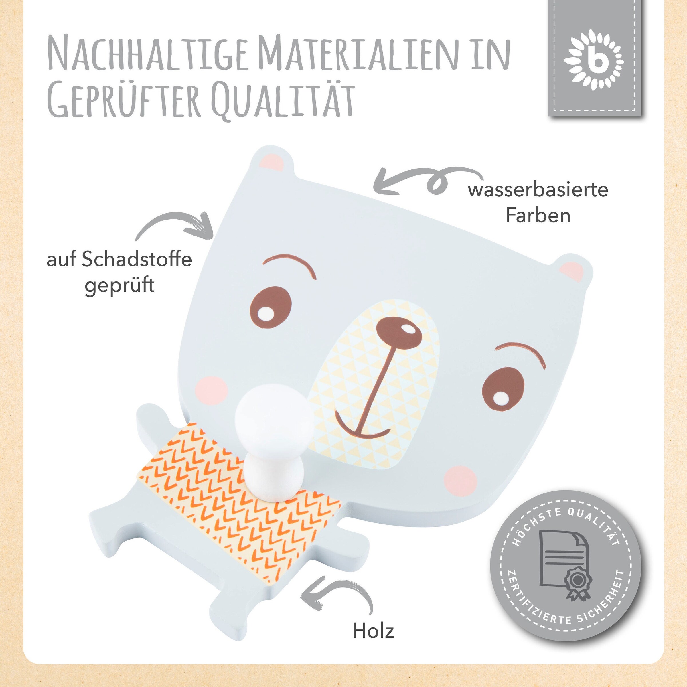 Bieco Garderobe Kinder Katze Mehrfarbig