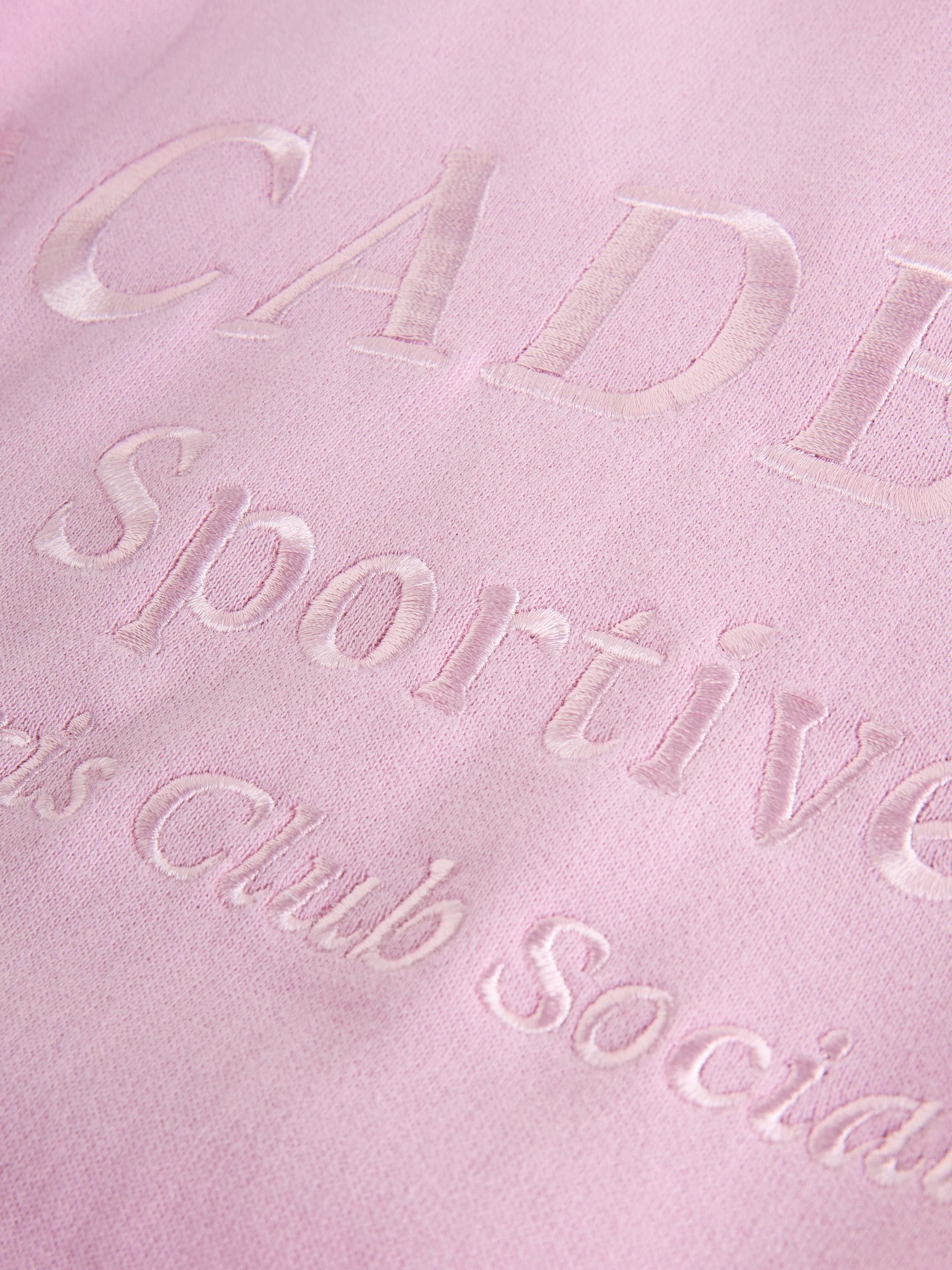 Roze met slogan - Set van sweatshirt en joggingbroek met wijde pijpen (3-16jr)