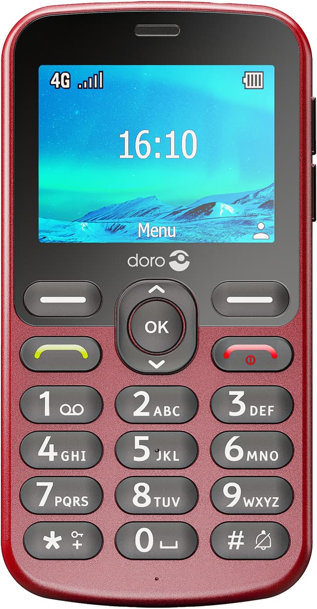 Doro 1881 mobiltelefon (rød)