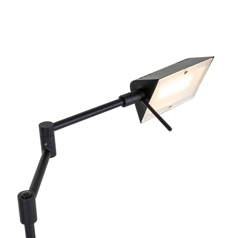 Design vloerlamp zwart incl. LED met touch dimmer - Notia