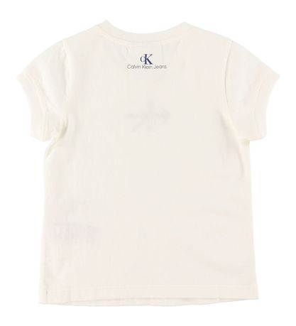Calvin Klein T-shirt - Slim Fit - Greige/Navy