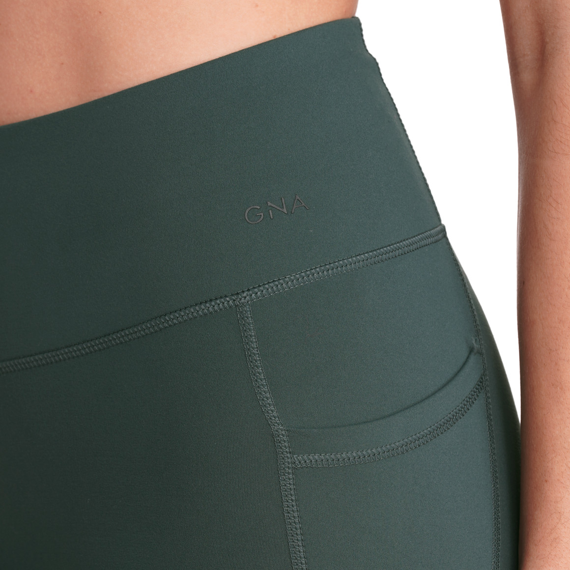 Gina Sports Damen Sport-Leggings in Capri-Länge dunkelgrün