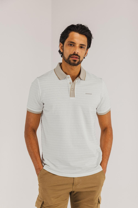 State of Art beige heren polo