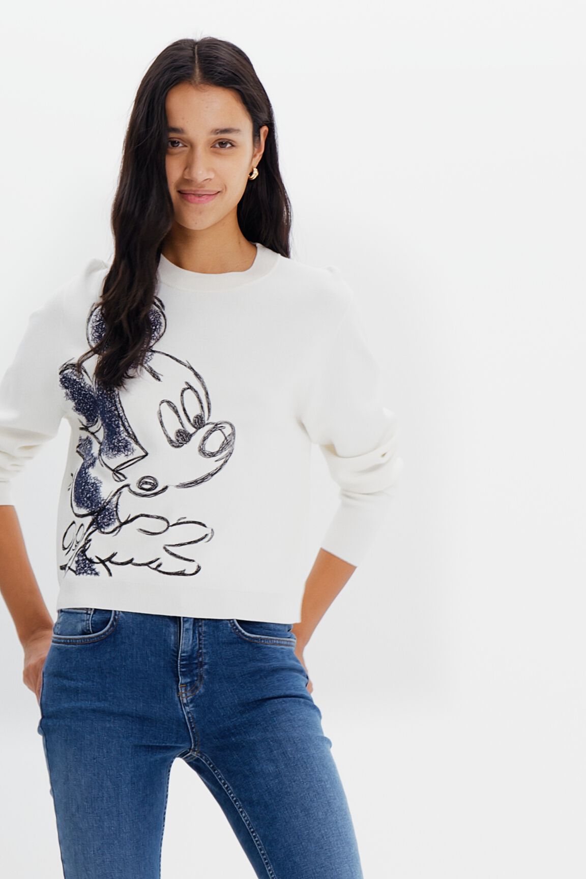 Pull broderie Mickey Mouse