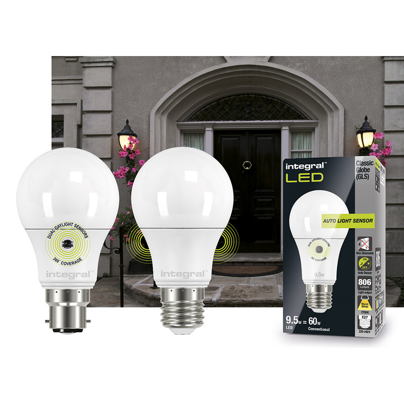 Integral LED lamp sensor E27 8.5W 806lm 2700K