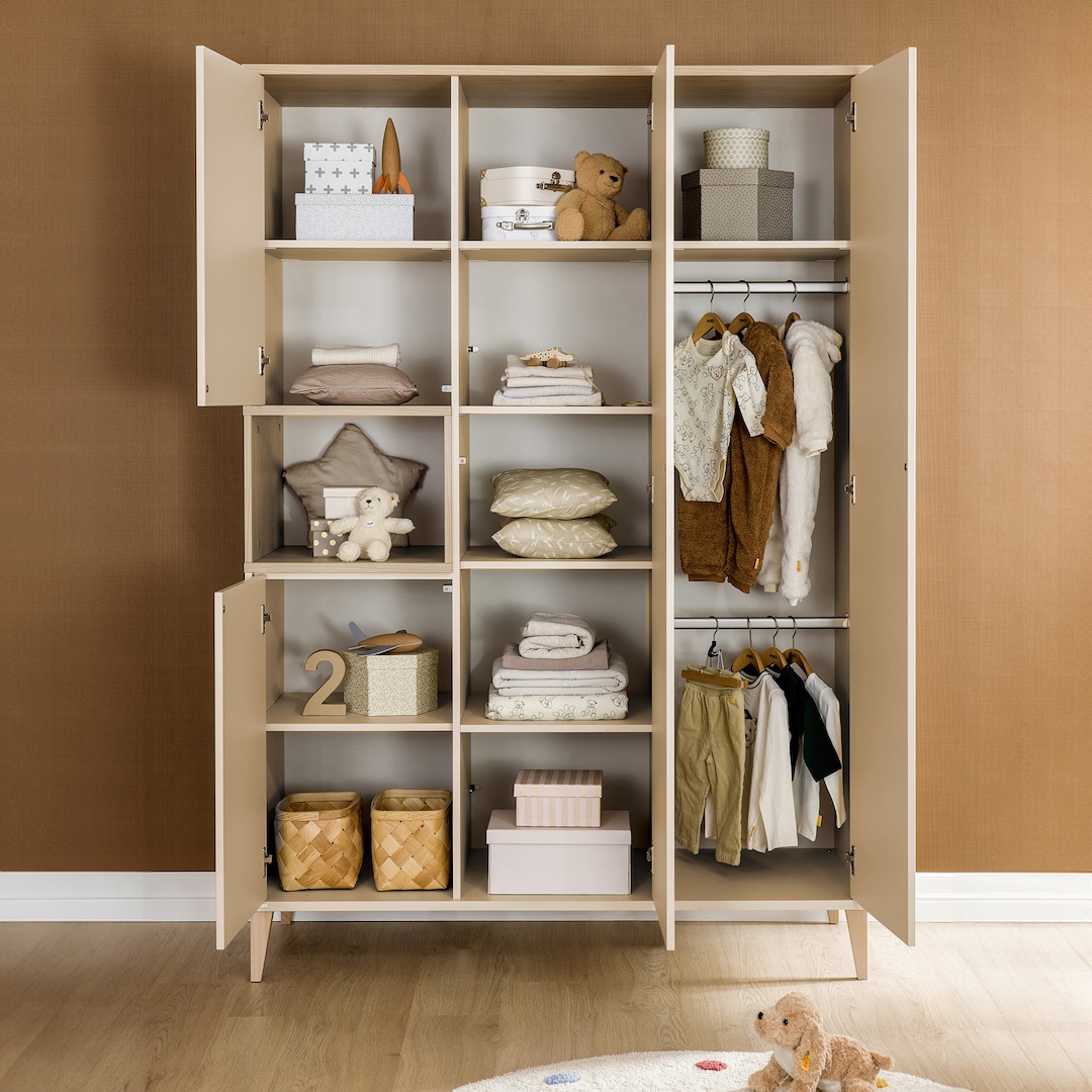 PAIDI Baby-Kleiderschrank MILA & BEN beige/ braun