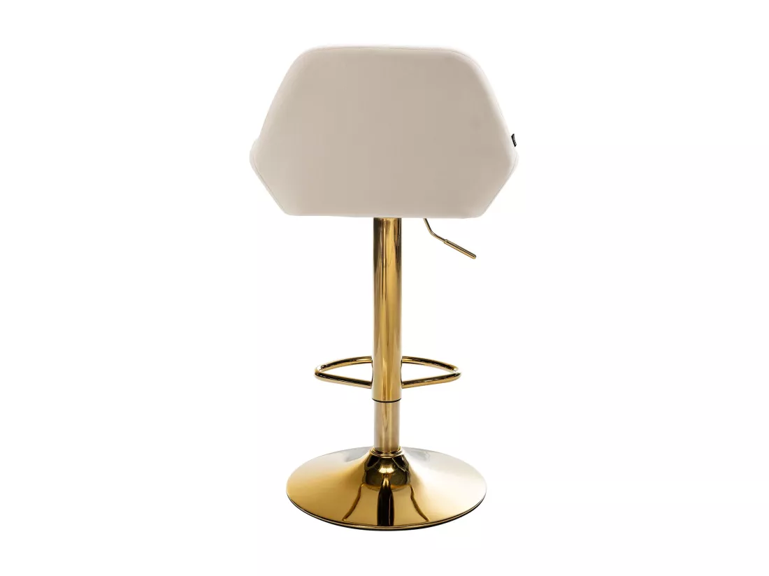 Tabouret de bar - Velours - Crème - Braga