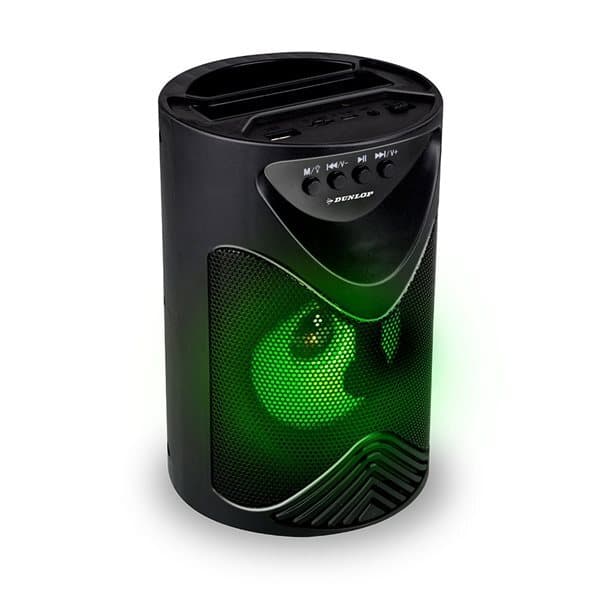 Dunlop Bluetooth-højttaler med FM-radio og mobilt stativ
