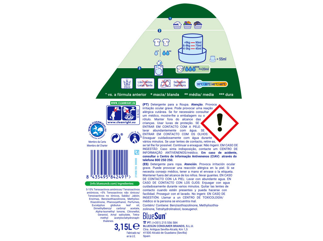 DETERGENTE ROUPA MÁQUINA LÍQUIDO A  OPTIMAL 70DOSES