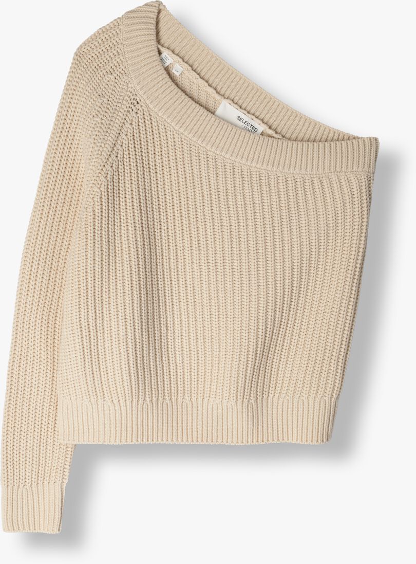 SELECTED FEMME gebroken wit selected femme trui slfsedora ls knit one shoulder
