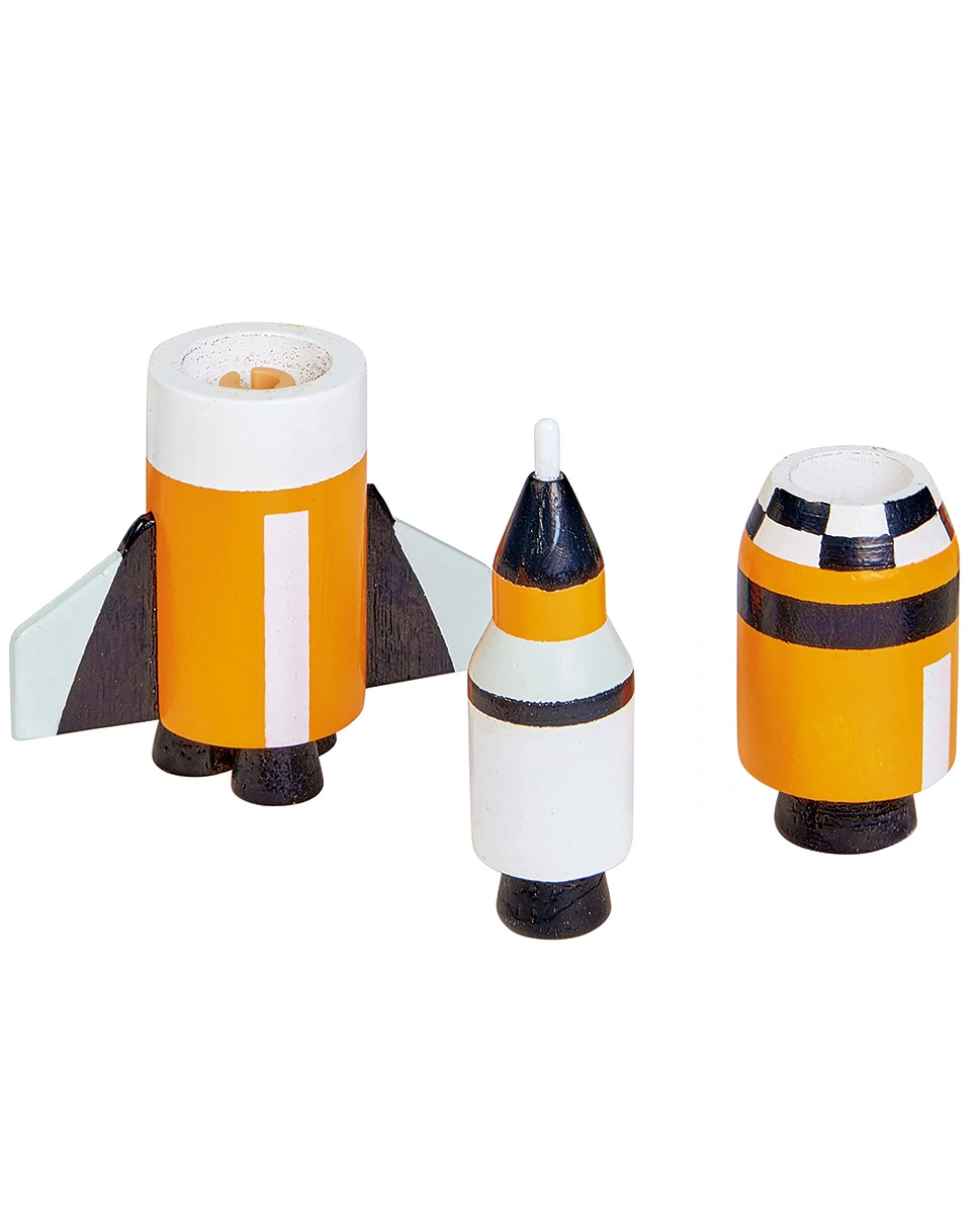 Spielfiguren-Set RAUMFAHRZEUGE aus Holz