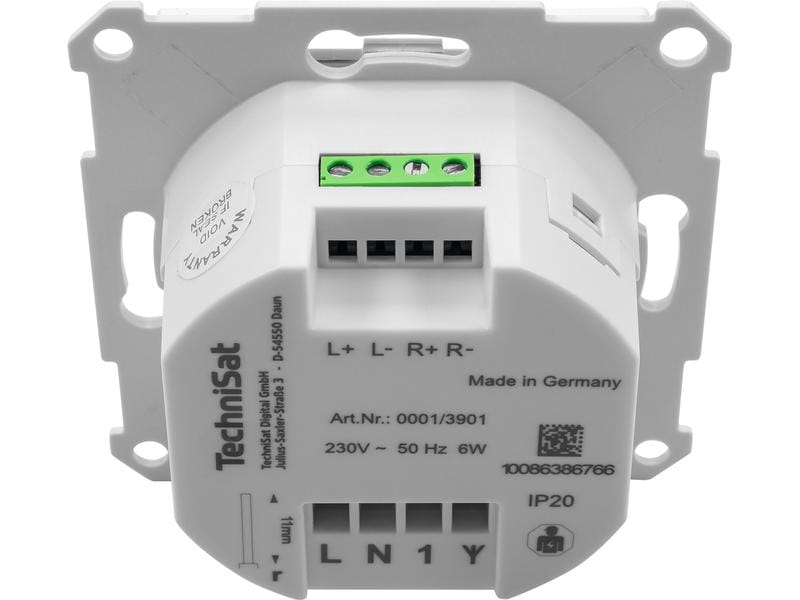 Technisat DAB  Radio DigitRadio Up 55 Weiss Kompaktes Unterputzradio für die flexible Montage