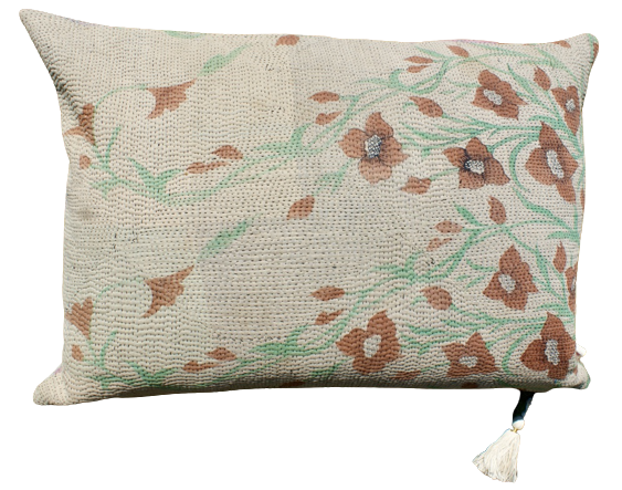 Kussen Kantha vintage 50x70 cm Terra Flower