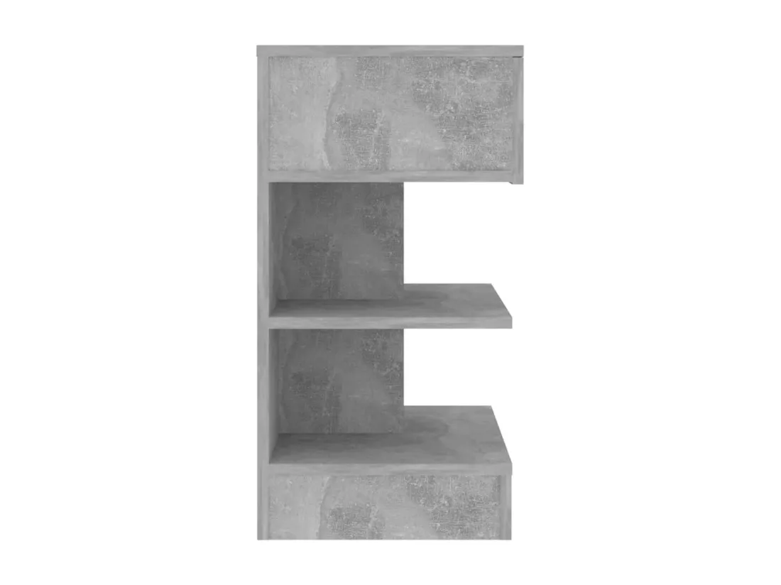 Tables de chevet 2 pcs Gris béton 40x35x65 cm