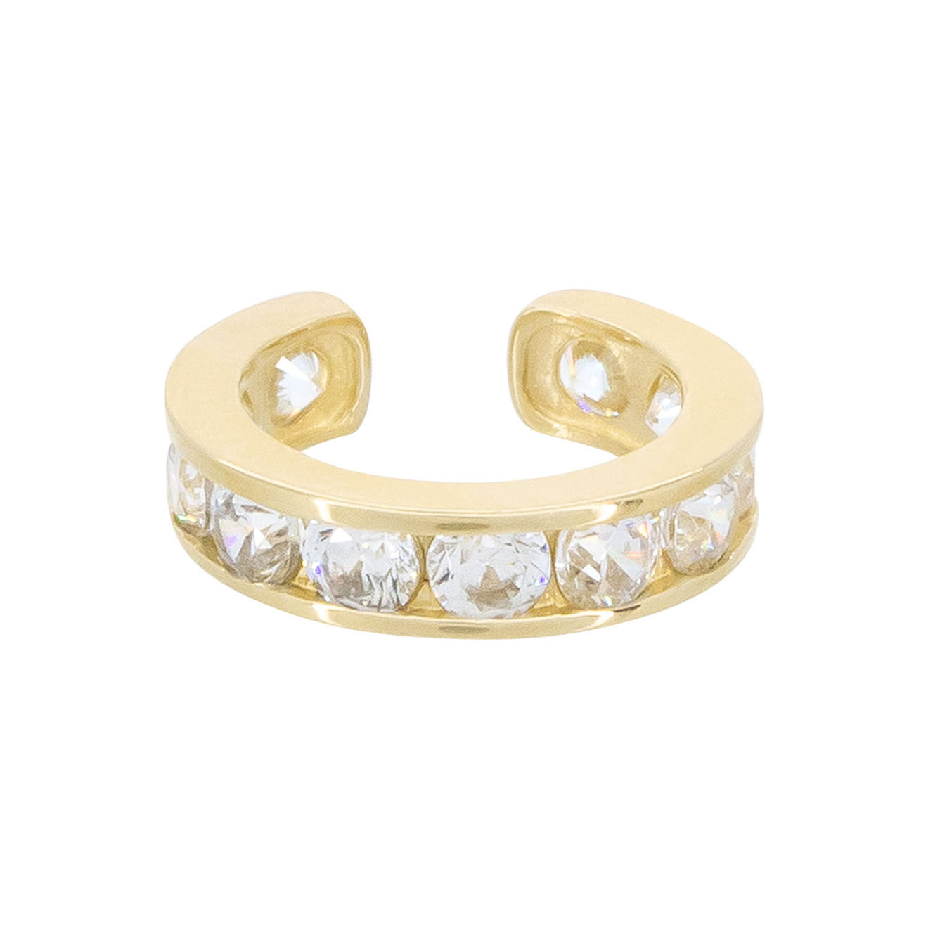 Instant d'Or Bijou de Cartilage unitaire Shinning Zircones or jaune