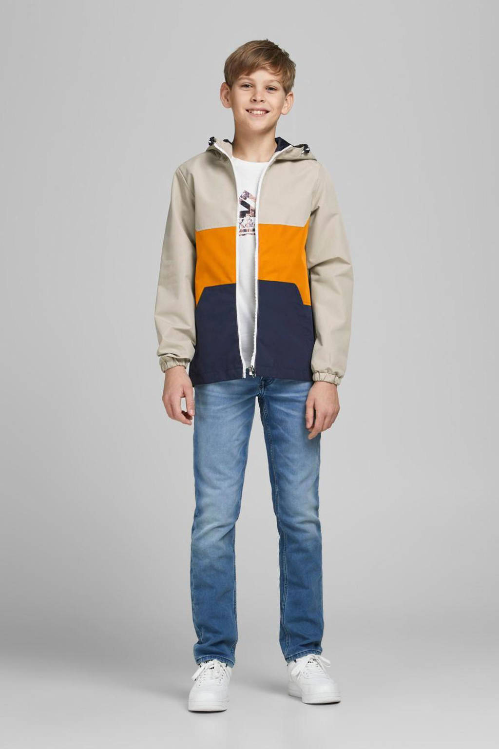 JACK & JONES zomerjas JORLUKE zand/oranje/donkerblauw