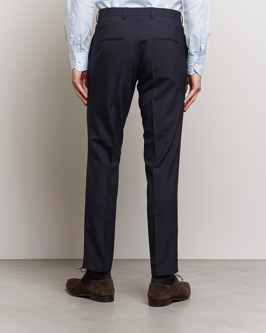 Oscar Jacobson Denz Wool Trousers Navy