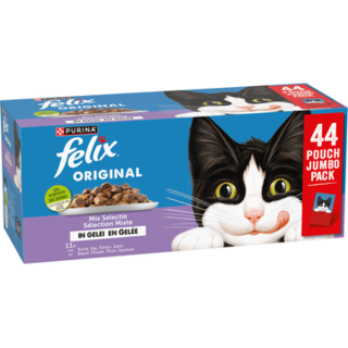 FELIX® Original Mix Selectie in Gelei Kattenvoer 44 x 85g