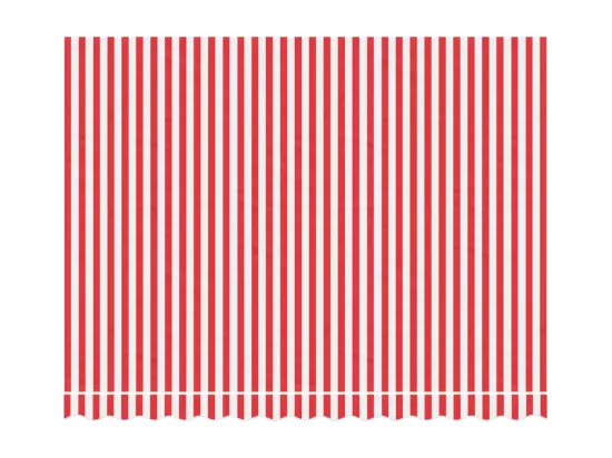 Tissu de remplacement pour auvent rayures rouges et blanches