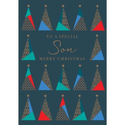 To A Special Son Christmas Trees Card