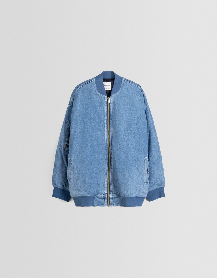 Jaqueta bomber jeans