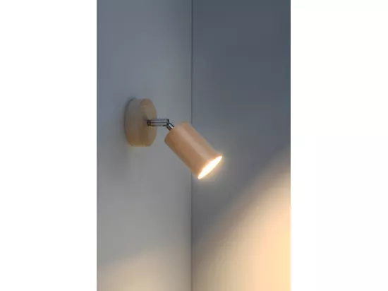 Sollux BERG Applique Murale Spot Simple Bois Naturel GU10