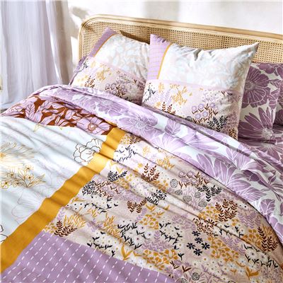Linge de lit patchwork de fleurs - BECQUET CRÉATION