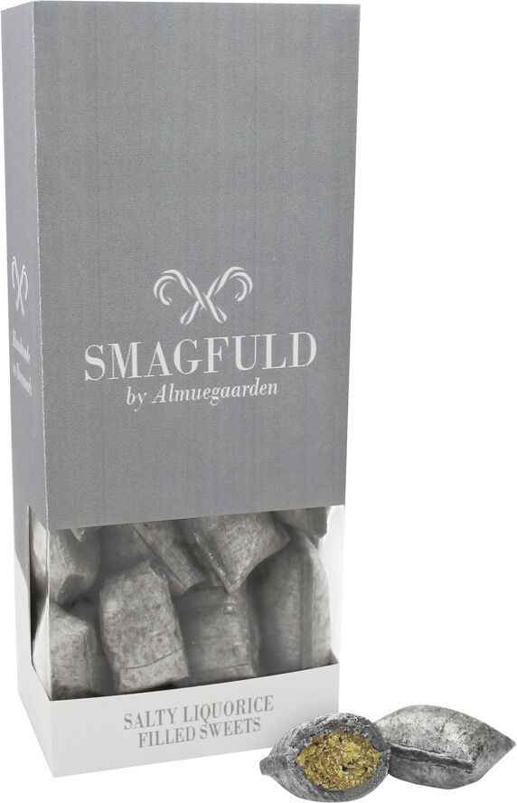 SMAGFULD by Almuegaarden Fyldte bolcher med smag af salt lakrids Grå