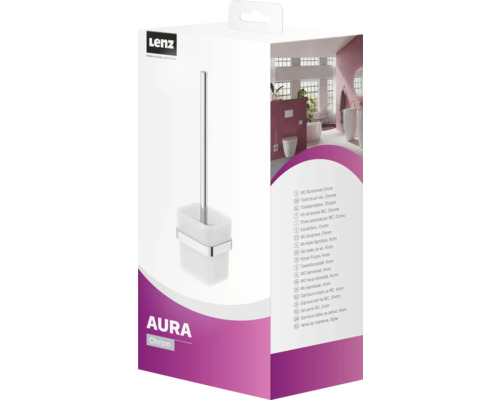 Lenz Aura Chrome Toiletborstelset