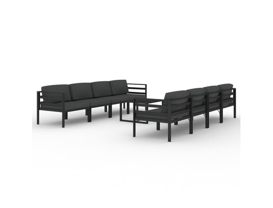LES TENDANCES - Salon extérieur Salon de jardin-gris-9 places-60x60x38-407459