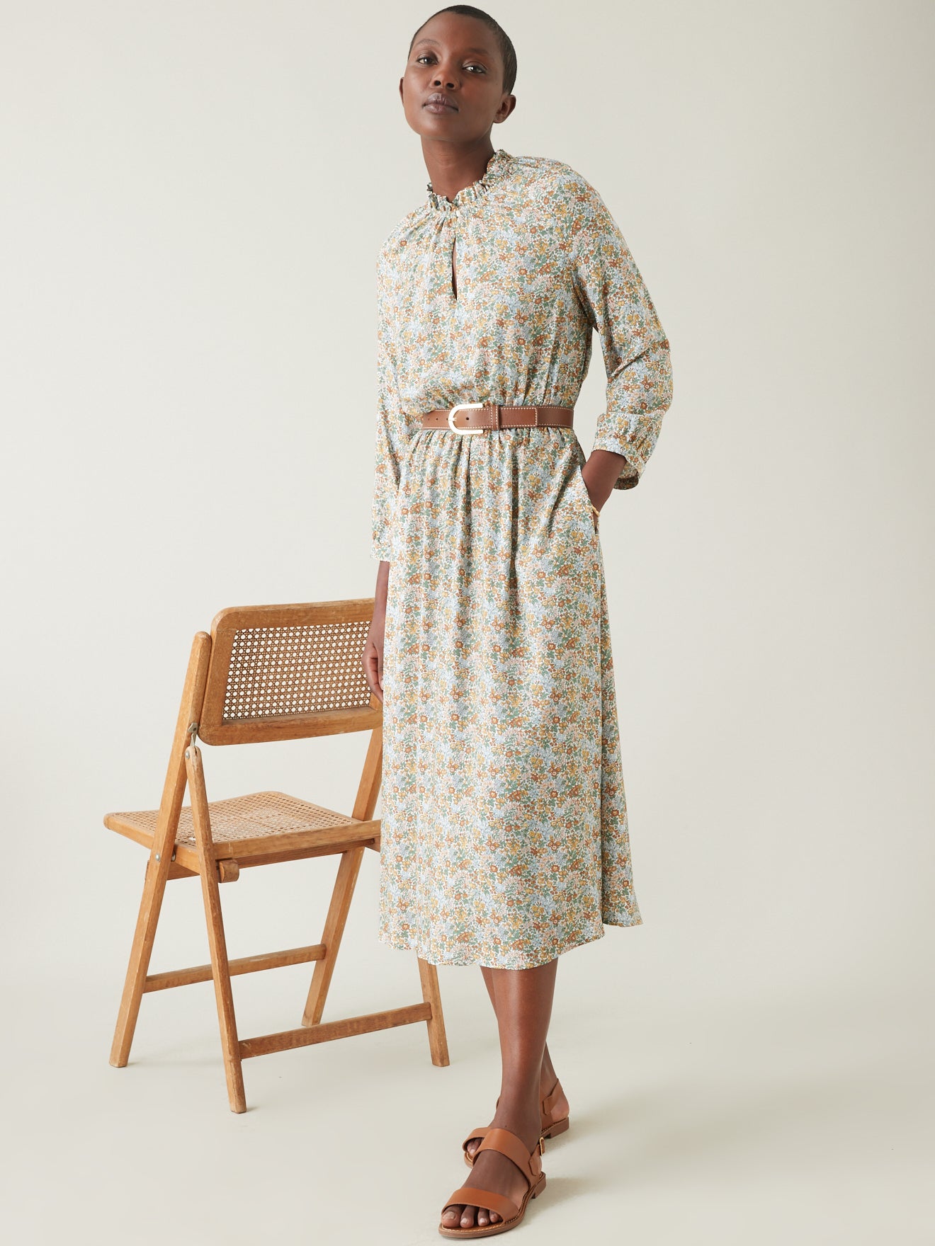 Robe col froufrou femme tissu Liberty - Limited Collection