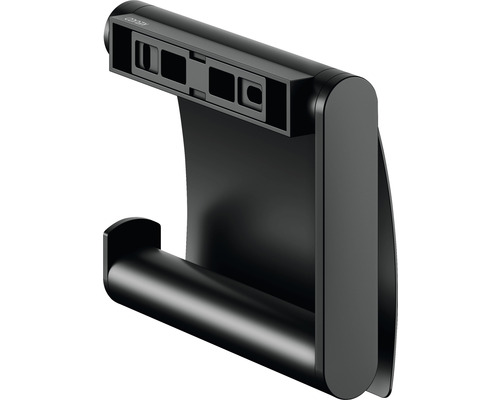 KEUCO Plan Black Selection toiletrolhouder met deksel, matzwart, 14960370000