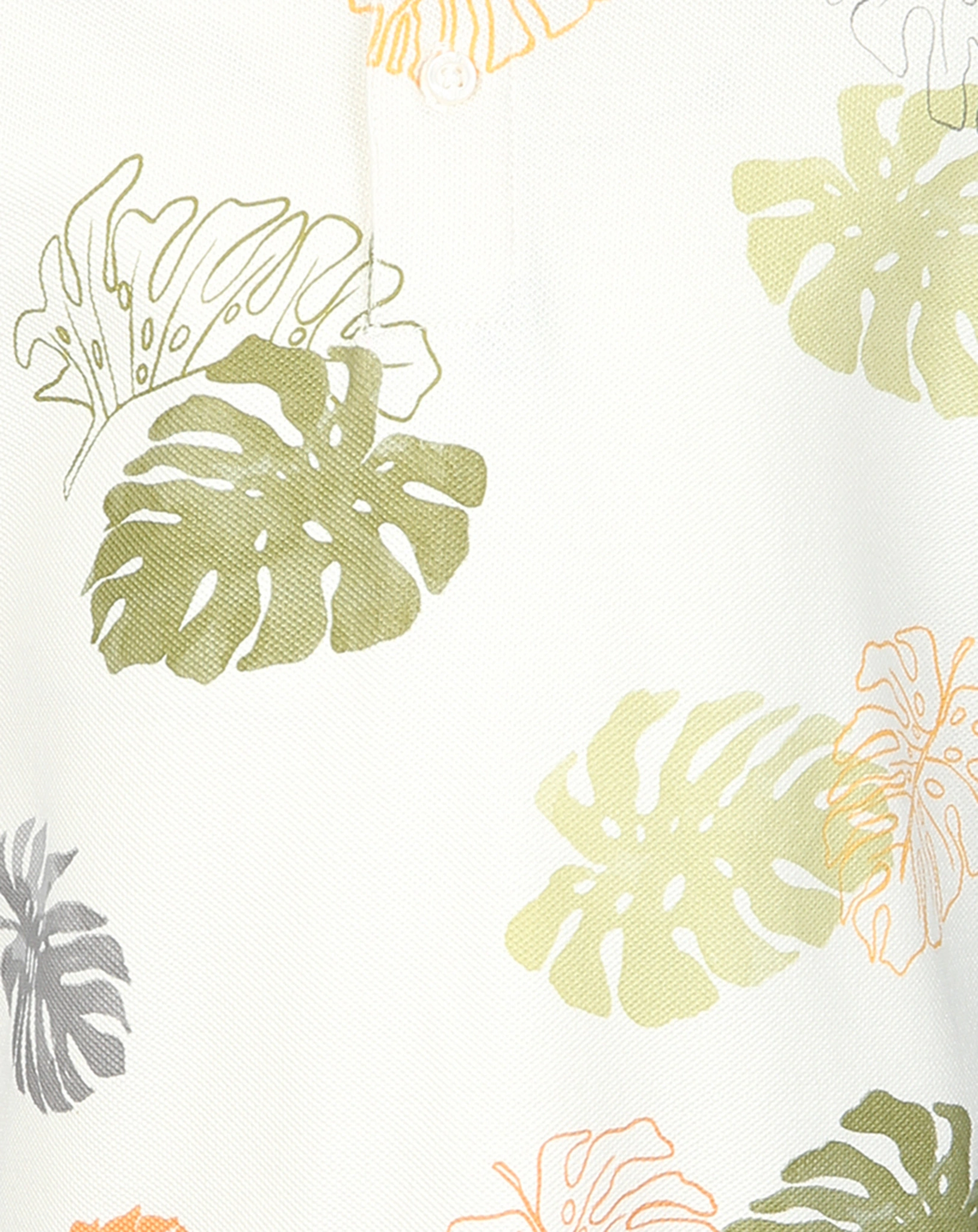 Poloshirt MONSTERA LEAVES in creme