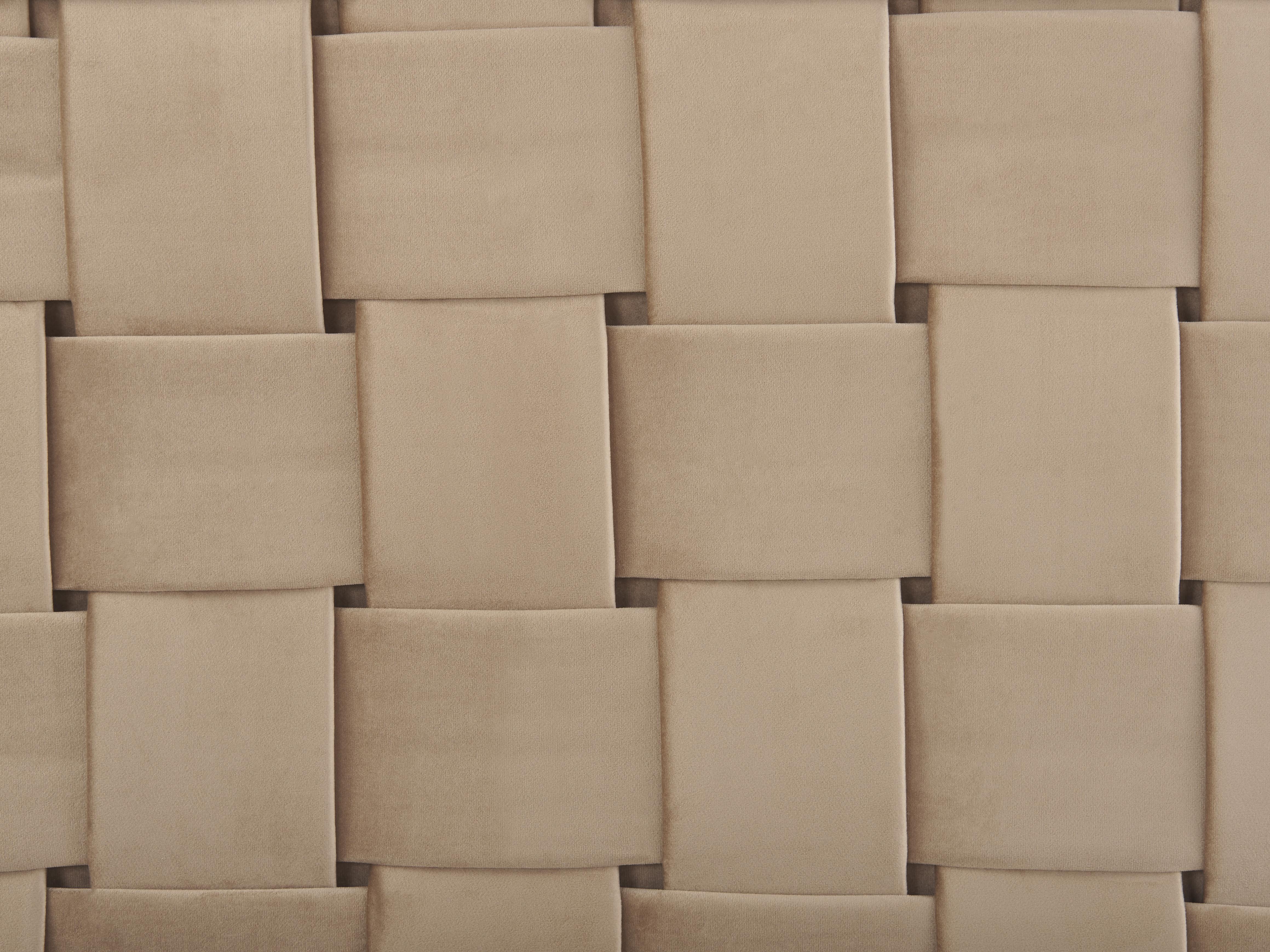 Bed Fluweel LIMOUX 180 x 200 cm Taupe