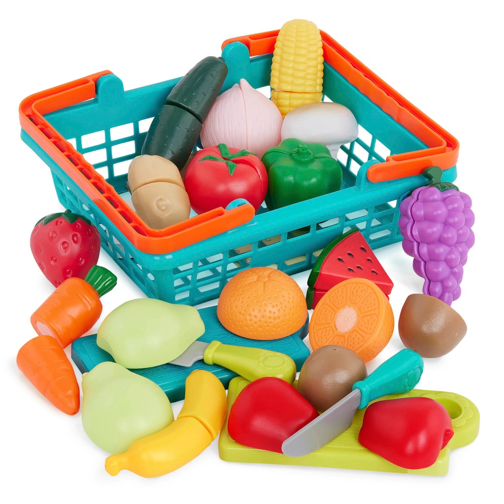 Gemüsekorb vom Bauernmarkt – Lebensmittel-Spielset mit Klettverschluss