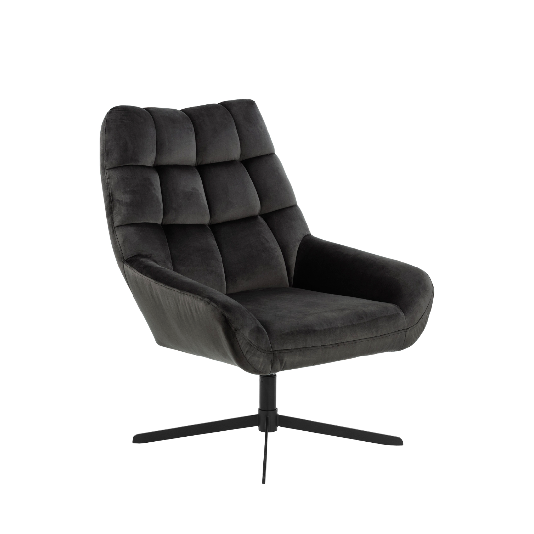 Brylle Fauteuil Fluweel - Bruingrijs