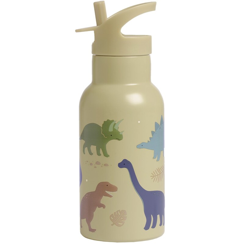 ALLC Trinkflasche Dinosaurier, 350 ml, beige, 1 Stück