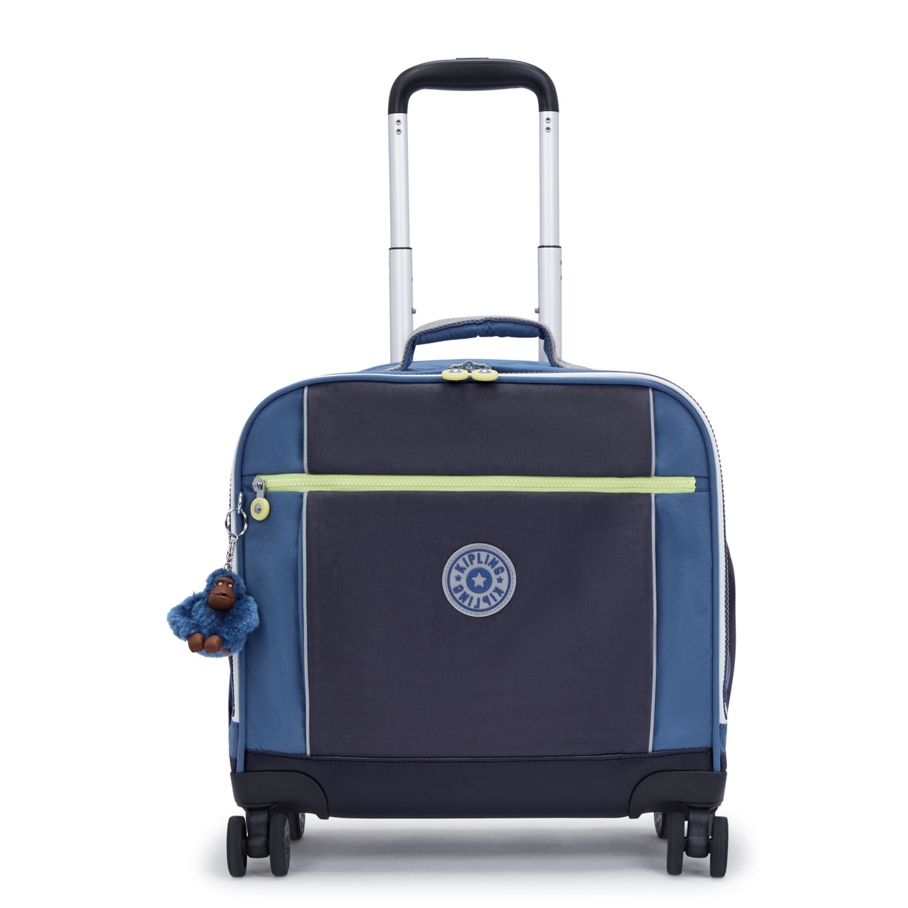 NEW STORIA Sac d'école à 4 roues pour enfants avec compartiment pour ordinateur - Fantasy Blue Block
