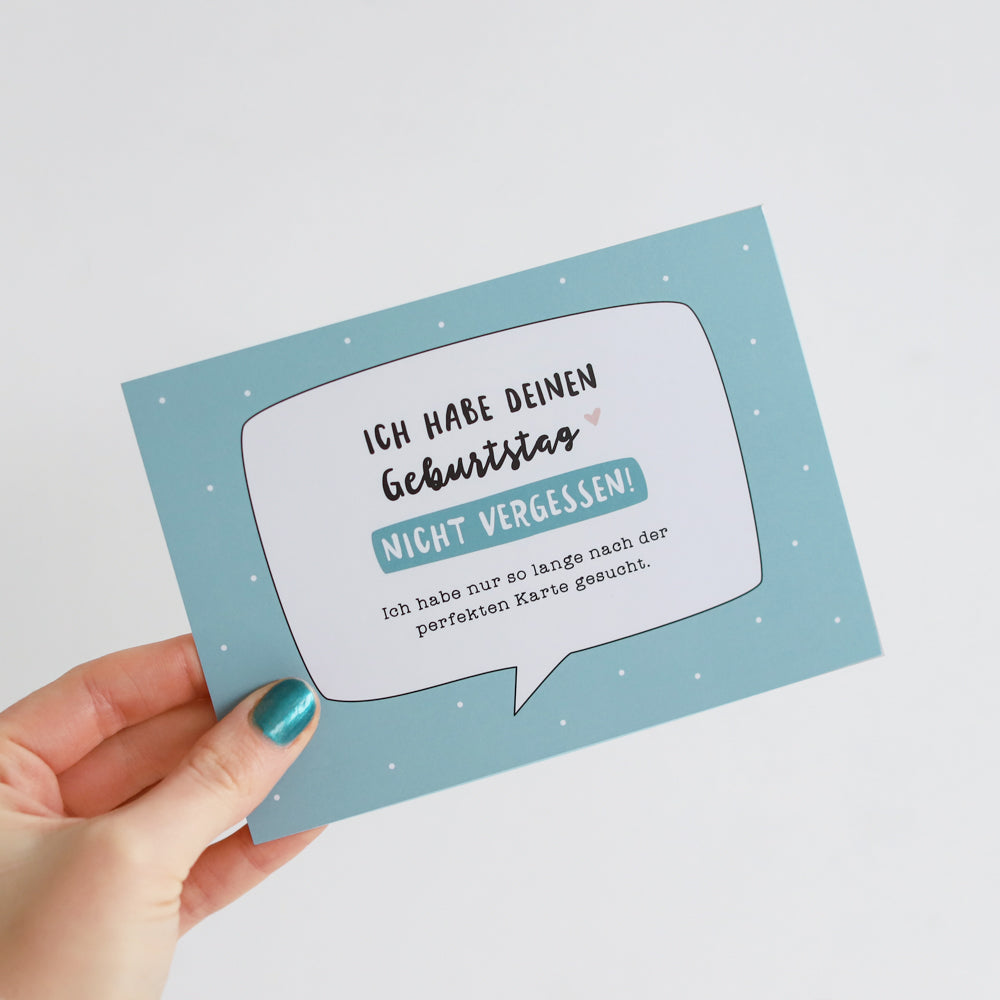 Postkarte „Geburtstag vergessen