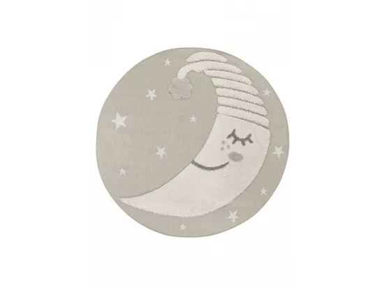 Tapis enfant lune beige - LUNA Enfants 10 Taupe 120*120