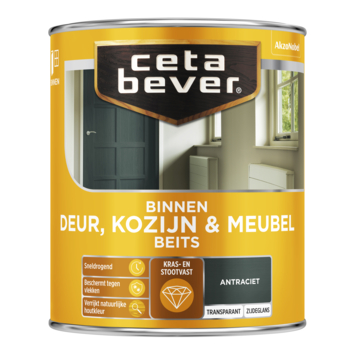CetaBever Deur, Kozijn & Meubelbeits zijdeglans transparant antraciet 750 ml
