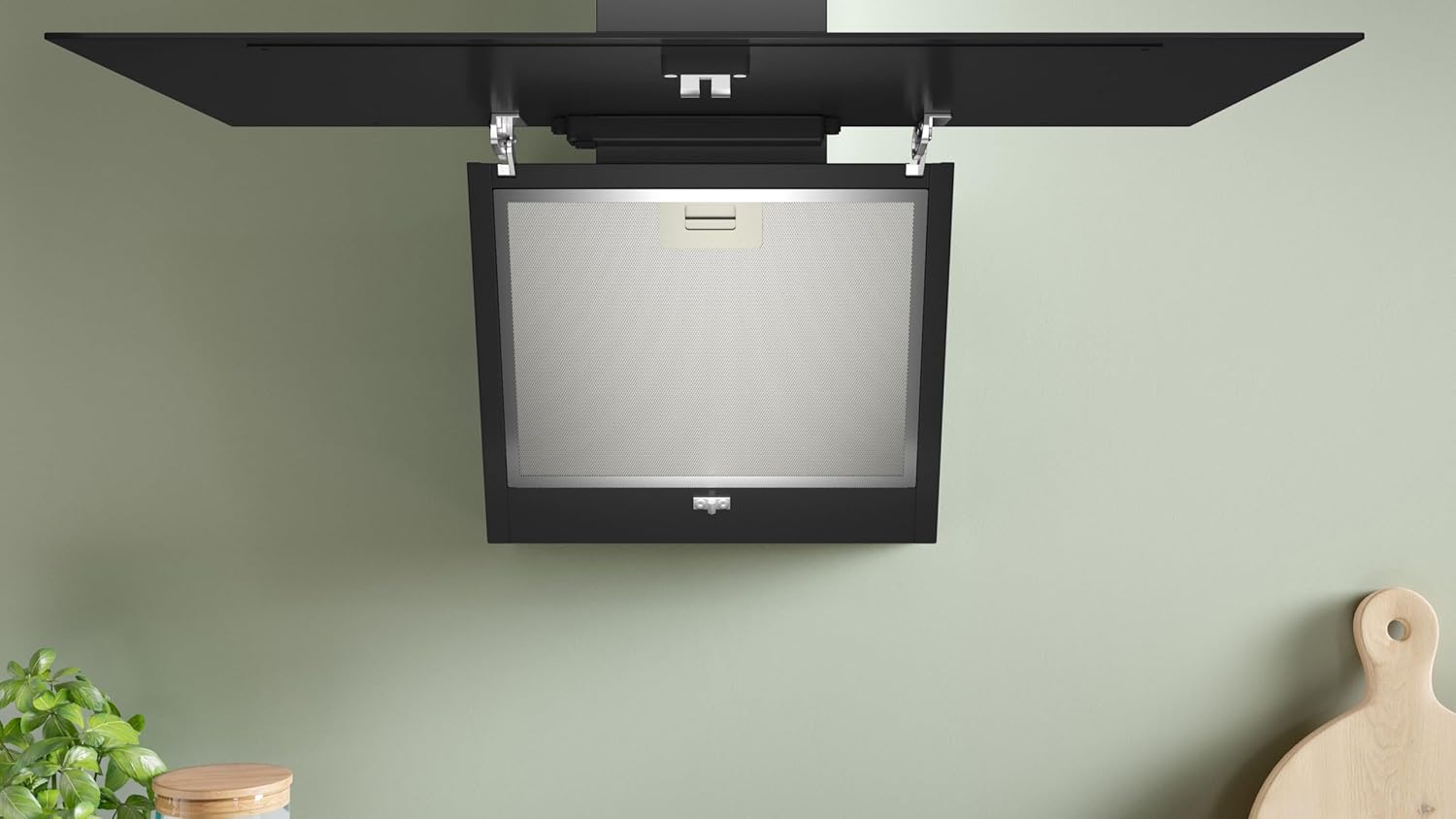 Bosch DWK85DK60 Serie 2 Wandesse, 80 cm breit, Umluft oder Abluft, Leiser Motor, Touch Select Basic, LED-Beleuchtung, Filtersättigung, Leicht zu reinigender Innenraum