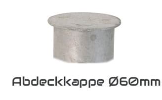 Paalafdekkap Ø60 mm, los in te brengen, verzinkt