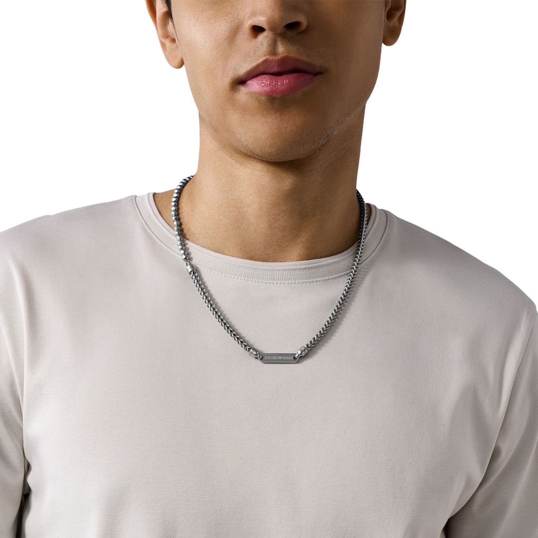 Emporio Armani Trend Halskette Bold Pewter