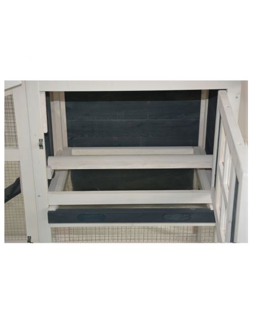 Homestyle Konijnenhok Rome - Dierenverblijf - 152x60x96 cm Wit