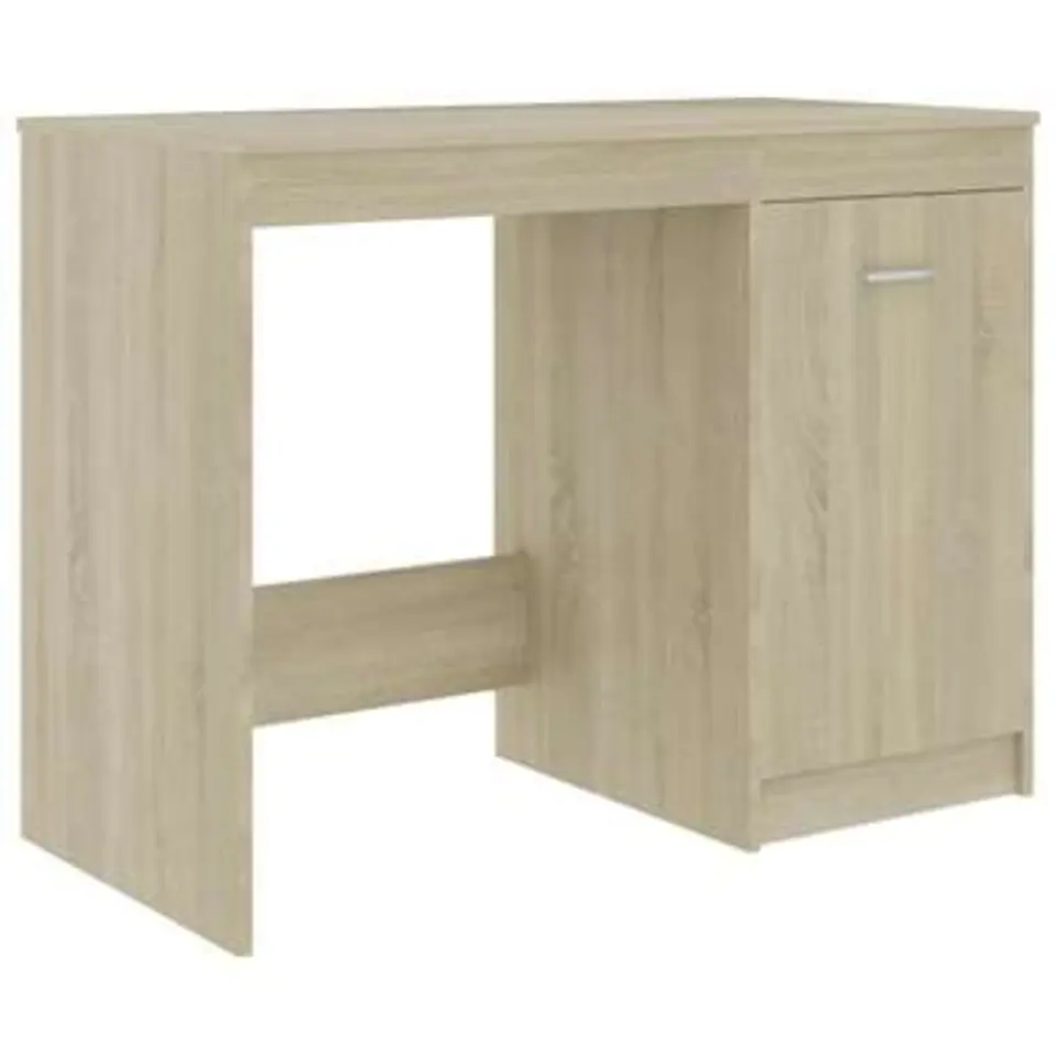 vidaXL - Bureau - Bruin - Bewerkt hout