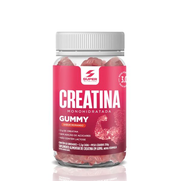 SuperNutrition Gummy Creatina Morango 60 Gomas